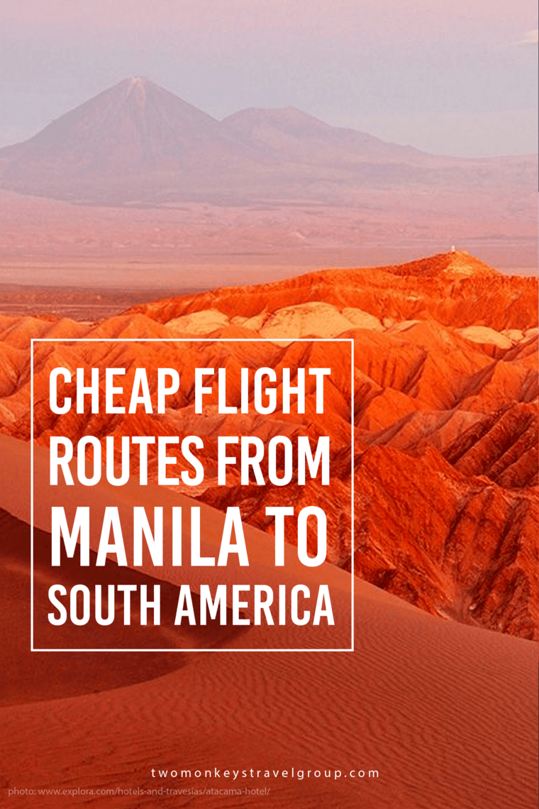 Cheap Flight Routes from Manila to South America