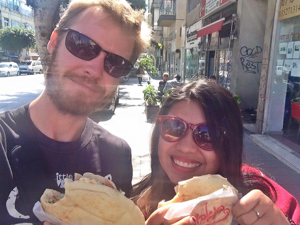 Travel to Israel for Filipinos - eating street food in Tel Aviv