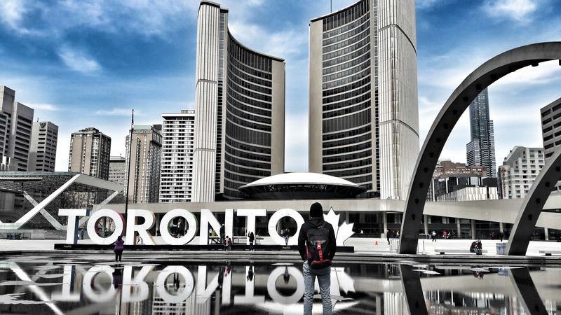 Nathan Phillips Square in Toronto Canada