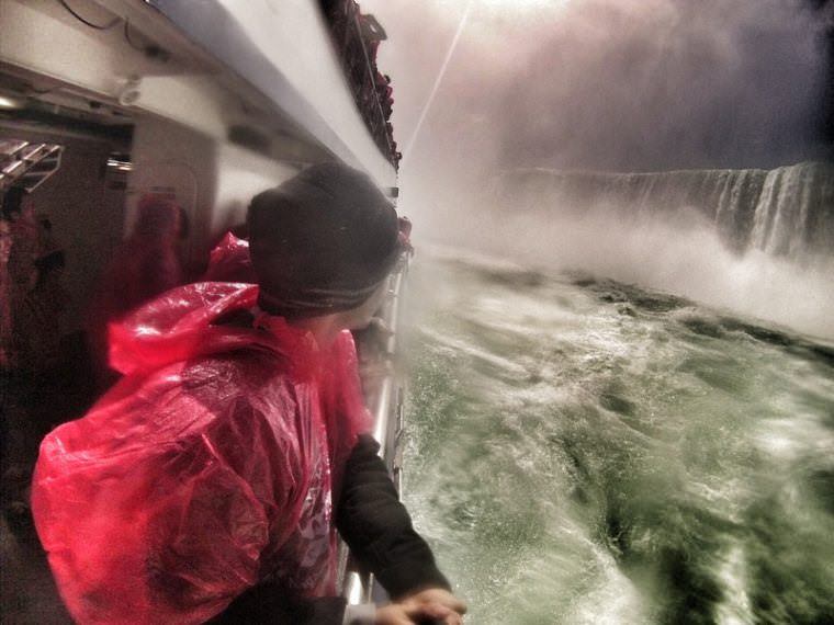 Hornblower boat during Niagara Falls Day Tour in Toronto Canada