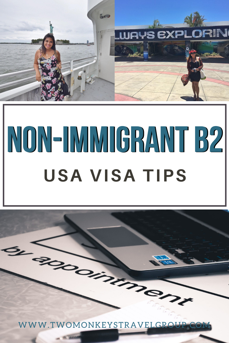 USA Visa Tips for Filipinos (Non-Immigrant B2 Visa)